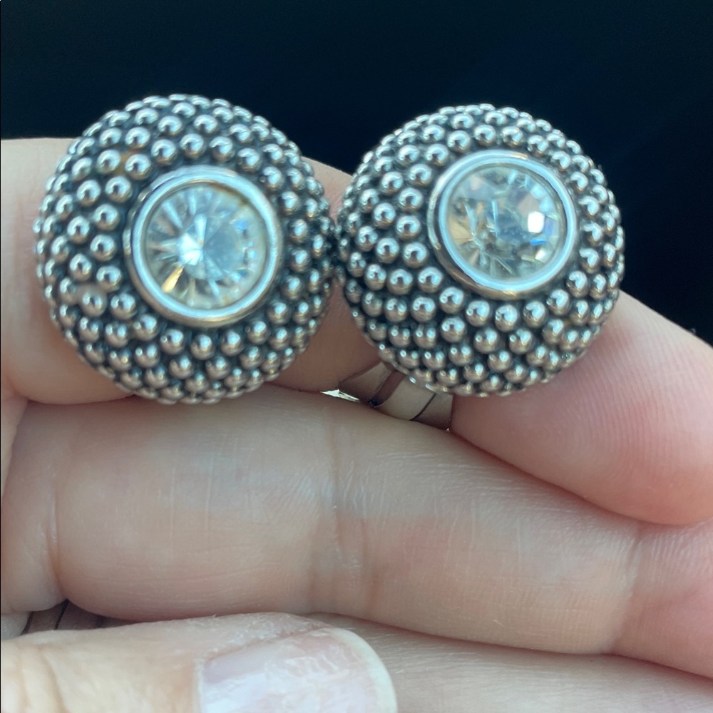 Joan Rivers Silver Clip Earrings